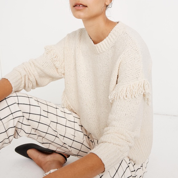Madewell Sweaters - Madewell Montford Fringe Pullover Sweater